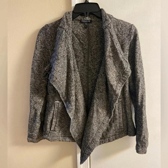 Eileen Fisher Jackets & Blazers - Eileen Fisher jacket heather grey open front drape lightweight Small Petite